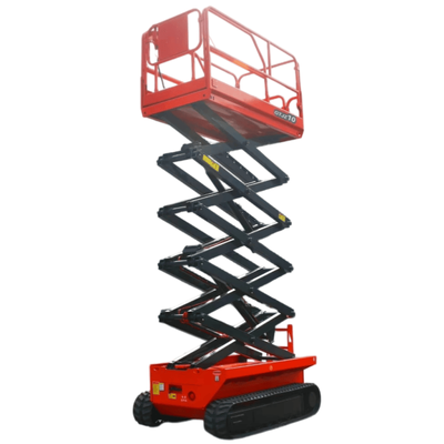 calidad Plataforma Elevadora de Tijera Autopropulsada sobre Orugas Elevador Aéreo con Orugas para Mantenimiento Industrial fábrica