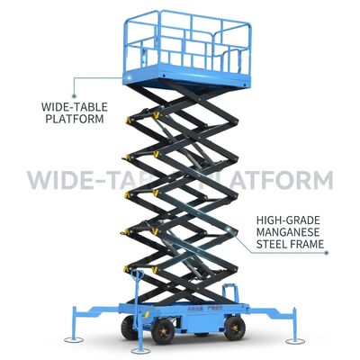 Quality 6m To 16m High Capacity Scissor Lift 1000kg Mobile Hydraulic Lift factory