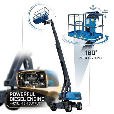 Quality 45% Gradeability Diesel Boom Lift Customizable Telescopic Manlift factory