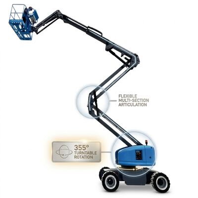 qualità Piattaforma aerea elettrica flessibile con braccio articolato 13,6m - 19,7m fabbrica