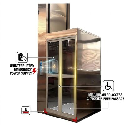 Quality 400kg Private Elevator With Emergency Power Supply And Disabled Access factory