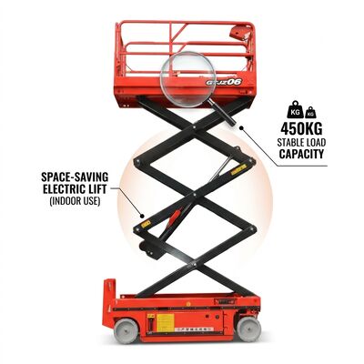 Quality Space Saving Electric Mini Scissor Lift 450kgs Self Propelled Man Lift factory