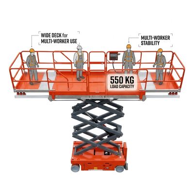 Quality Double Expansion Mobile Lift Platform With 550 Kilogram Load For Team Work factory