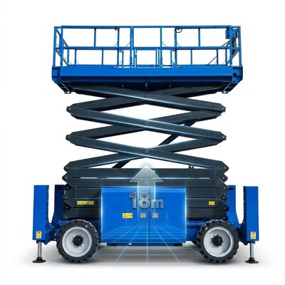 Kalite Özelleştirilebilir Dizel Off Road Makas Asansörü 18 Metre Uçuş Madencilik için Fabrika