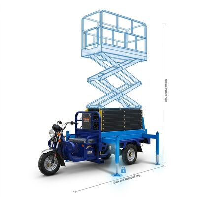 kwaliteit Agile voertuig gemonteerde schaarlift 12 meter hoog voor reparaties fabriek