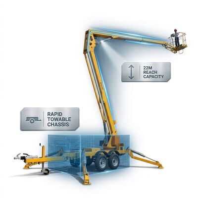 Quality Diesel Towable Spider Lift 18 Meter Rough Terrain Towable Aerial Lift factory