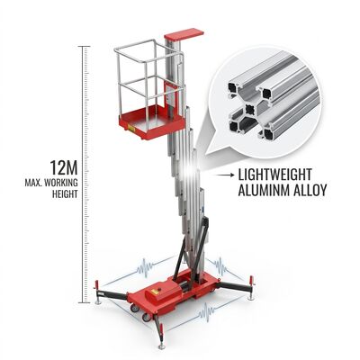 Quality Lightweight Single Mast Goods Lift 150 Kilogram Load For Warehouse factory