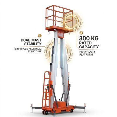 qualité Chariot élévateur à double mât de 300 kg en aluminium pour entrepôt usine