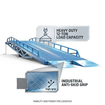 Quality 6000kgs To 12000kgs Steel Portable Yard Ramp Portable Loading Ramps factory