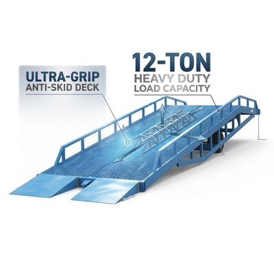 Quality Customizable 8 Ton Portable Yard Ramp Outdoor Dock Ramp For Forklift factory