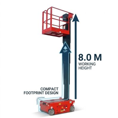 qualità Sollevatore aereo a torre verticale personalizzabile da 200 kg / 230 kg per lavori di manutenzione fabbrica