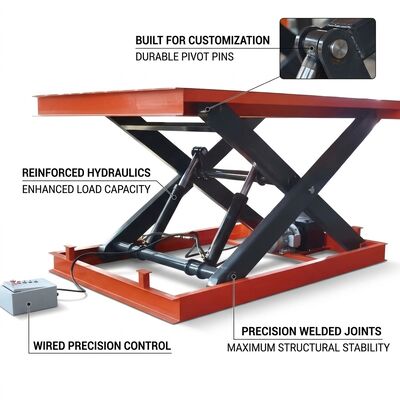 Quality Wireless Remote Control Stationary Lift Platform With Anti Slip Top factory
