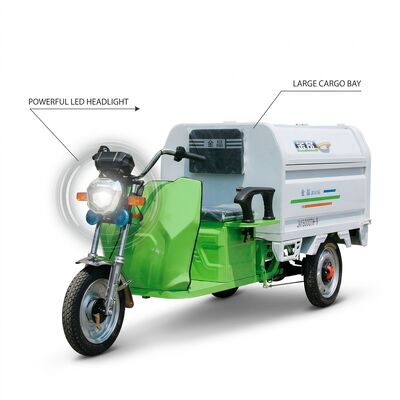 کیفیت سه‌چرخه برقی سبک زباله با حجم ۵۰۰ لیتر برای مناطق مسکونی کارخانه