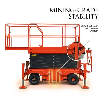 Quality Outdoor All Terrain Scissor Lift Self Propelled 16 Meter Reach EAC TUV Approval factory